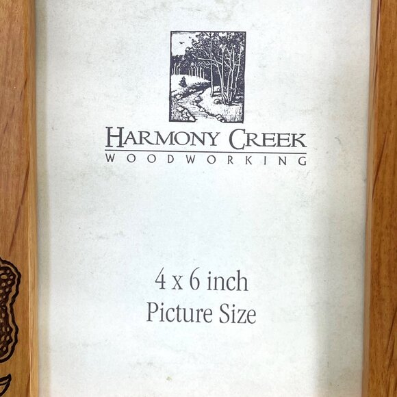 Harmony Creek 4x6 Picture Frame Wood Engraved Butterflies Floral Christian Quote - Picture 2 of 13